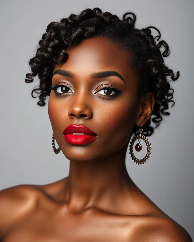 Beauty close-up: example AI influencer portrait