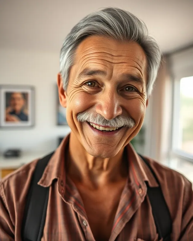 Clay baker: example AI influencer portrait