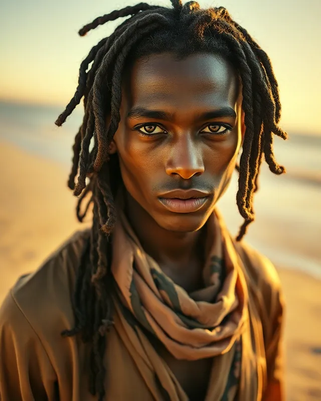 Desert wanderer: example AI influencer portrait
