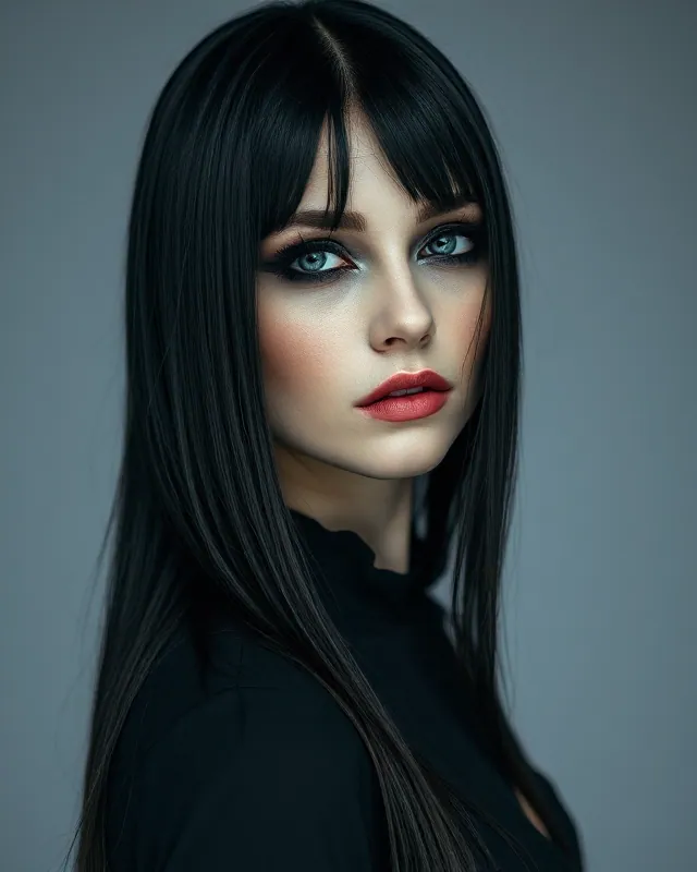 Gothic romance: example AI influencer portrait