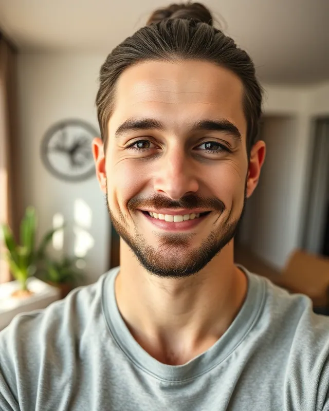 Plant studio: example AI influencer portrait