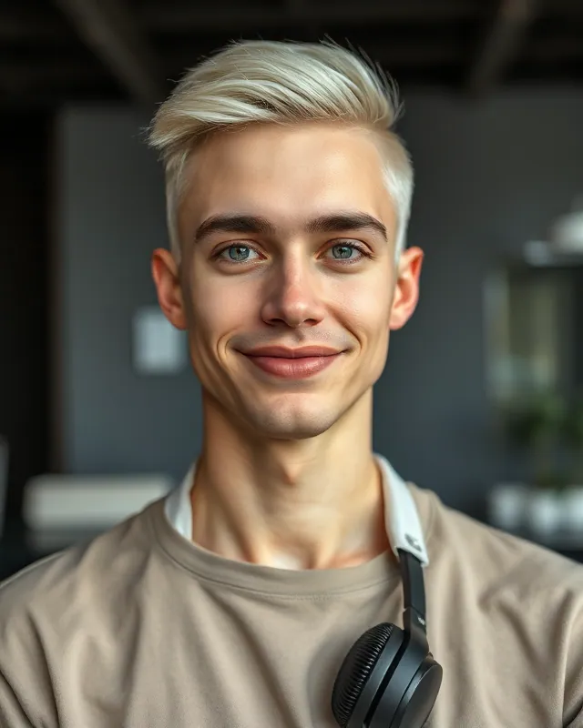 Tech reviewer: example AI influencer portrait