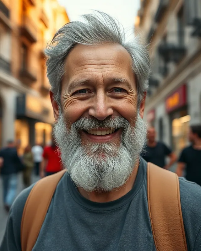 Travel host: example AI influencer portrait